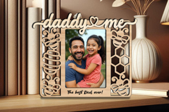 Bee Honey Daddy and Me SVG Frame Photo Kid Laser Summer Gift Product Image 2