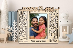 Winter Holiday Papa and Me SVG Frame Photo Gift Christmas Product Image 2