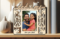 SVG Safari Dad and Me Photo Frame Laser Summer Gift Child Product Image 2
