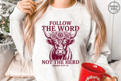 Follow The Word Not The Herd|Retro Christian Country|Cattles Product Image 2