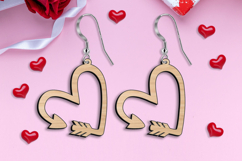 SVG Arrow Heart Love Earrings Gift Laser St Valentine's Day Product Image 2