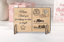 Happy Star Mom Mother's Day SVG Post Card Present Laser Gift Product Image 2