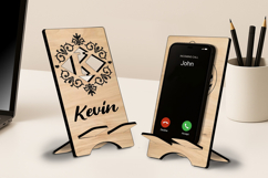 Letter K SVG Laser Phone Holder Monogram Stand Alphabet Gift Product Image 2
