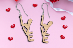 SVG Love St. Valentine's Day Earrings Laser Romantic Gift Product Image 1