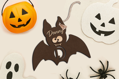 Letter D Halloween SVG Monogram Laser Ornament Tag Alphabet Product Image 2