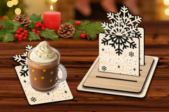 SVG Snowflake Christmas Coasters Laser Holiday Present Gift Product Image 2
