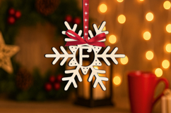 Laser SVG Letter F Christmas Ornament Gift Alphabet Monogram Product Image 2