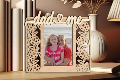 Laser Dad Me SVG Daughter Son Photo Frame Turtle Nautical Product Image 1