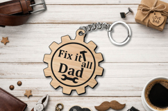 SVG Fix it All Dad Father Day Keychain Gift Laser Grandpa Product Image 2