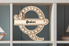 Ocean Letter Q Alphabet SVG Laser Mermaid Maritime Sea Decor Product Image 2