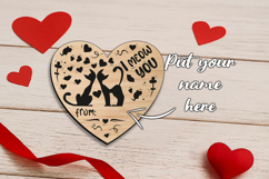 Heart Valentine Day Coaster Laser SVG Romantic Love Gift Product Image 2
