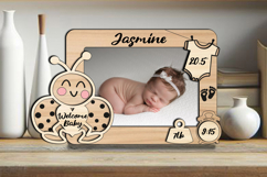 Laser SVG Ladybug Baby Photo Frame Present Board Newborn Pic Product Image 3