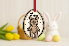 SVG Easter Egg Basket Name Tag Bear Ornament Present Laser Product Image 2