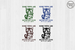 Some Things Are Better Left Alone|Introvert Animal Quote SVG Product Image 2