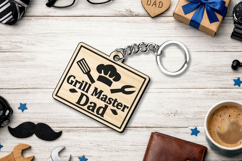 SVG Laser Grill Master Dad Father Day Keychain Gift Grandpa Product Image 2