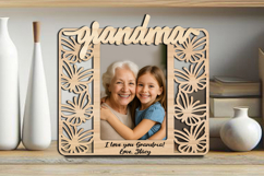 Butterfly Grandma Granddaughter SVG Photo Frame Pic Laser Product Image 2