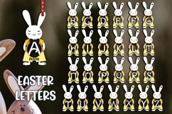 26 Easter Male Bunny Letter Ornaments Alphabet Laser Gift Product Image 2