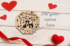 Be My Valentine Octagon Coaster SVG Laser Love Romantic Gift Product Image 2