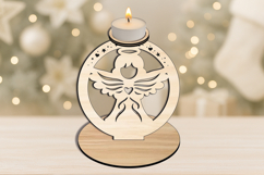 Laser SVG Winged Angel Candle Holder House Decor Present Product Image 2