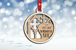 Church holy Cathedral Laser SVG Memorial Ornament Christmas Product Image 1