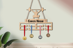 Weightlifting Sport Man Medal Hanger SVG Display Wall Decor Product Image 2