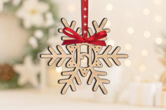 Letter H SVG Christmas Ornament Alphabet Monogram Laser Gift Product Image 2