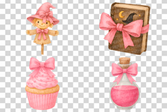 Cute Pink Ribbon Halloween | Witch Hat Jack o&#039; Lantern PNG Product Image 2