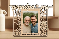 Circle Design Abstract SVG Grandpa &amp; Me Frame Picture Laser Product Image 2