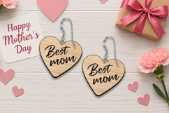 Mother's Day Earrings Gift SVG Laser Present Mom Mum Grandma Product Image 2