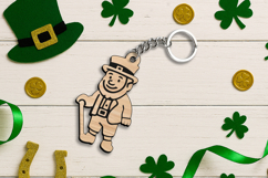 Keychain St Patrick's Day SVG Lucky Charm Present Laser Gift Product Image 2