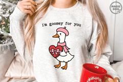 Goosey For You Valentine|Coquette Valentine Goose SVG Product Image 2