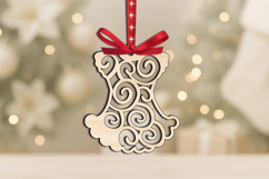 SVG Girl Dress Christmas Tree Ornament Laser Home Decoration Product Image 2