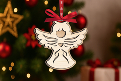 Angel Design Christmas SVG Laser Ornament Holiday Present Product Image 2