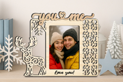 Christmas Winter Deer You and Me SVG Pic Frame Love Romantic Product Image 2