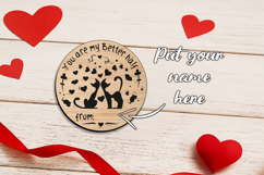 Laser SVG Romantic Coaster St. Valentine Day Love Present Product Image 2