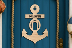 Family SVG Letter N Door Hanger Alphabet Sea Anchor Nautical Product Image 2