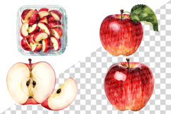 Watercolor Red Apple | Fruit Sweet Juicy Summer Fresh PNG Product Image 2