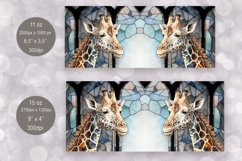 Stained Glass Giraffe Mug Sublimation Wrap Product Image 2