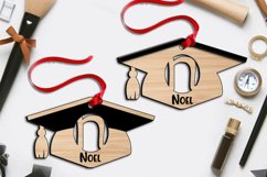 SVG Laser Letter N Graduation Ornament School Hat Academy Product Image 2