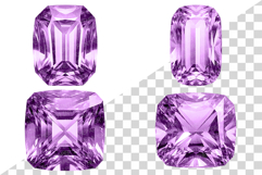 Purple Gemstone | Watercolor ClipArt PNG Jewel Crystal Cryst Product Image 2