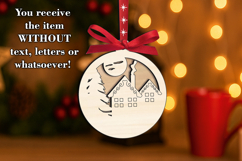 SVG Winter Villgae Merry Christmas Ornament Laser Home Decor Product Image 2