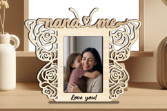 Rose SVG Butterfly Design Nana and Me Photo Frame Laser Gift Product Image 2