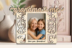 Grandma and Me Safari SVG Photo Frame Giraffe Laser Gift Product Image 2