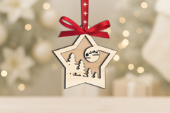 SVG Christmas Star Pattern Ornament Laser Home Decor Gift Product Image 2