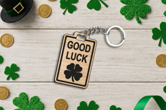 St. Patrick's Day Luck Charm Keychain SVG Laser Gift Digital Product Image 3