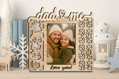 SVG Penguin Winter Dad and Me Photo Frame Home Laser Gift Product Image 3