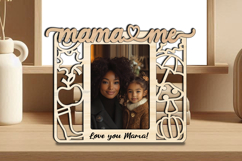 Autumn SVG Mama and Me Photo Frame Laser Fall Kid Child Gift Product Image 3