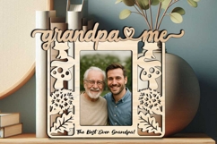 Fall Autumn SVG Grandpa and Me Frame Picture Grandkid Laser Product Image 2