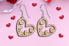 SVG Many Love Hearts Earrings Valentine Romantic Laser Gift Product Image 2