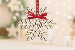 Laser Christmas Letter W SVG Alphabet Holiday Gift Ornament Product Image 2